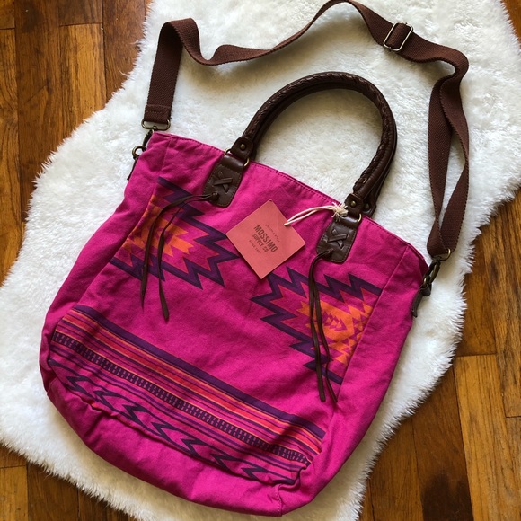 MOSSIMO - Pink Canvas Crossbody Bag - NEW - Picture 1 of 5